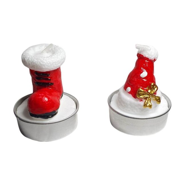 Vánoční dekorativní čajové svíčky v kalíšku Mix 11 vzorů 1 ks - Varianta: světle zelený stromeček
