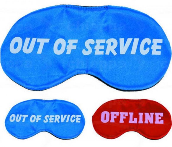Maska na spaní Out of Service Offline MIX - Barva: Červená