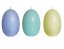Dekorativní svíčka VELIKONOČNÍ vajíčko pastelové MIX 45/60mm - Barva: Bílá