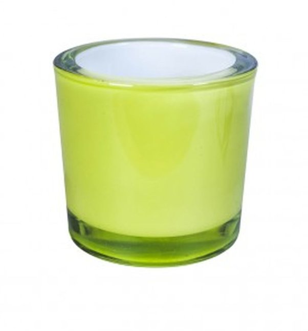 Svícen skleněný na čajové svíčky Bolsius 60mm - Barva: Světle zelená
