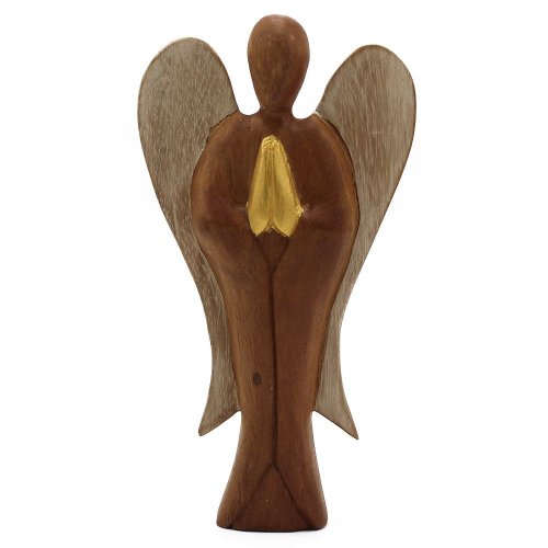 HATI-HATI dřevěný anděl ze suarového dřeva 20cm - Varianta: Ochránce