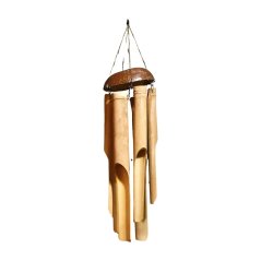 Bambusová zvonkohra - 6 světlých píšťal - 46 cm / 100 cm