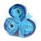 Mýdlové květy v dárkovém balení MODRÉ RŮŽE 3ks
