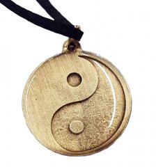 Přívěsek amulet lakovaná mosaz JIN-JANG MONÁDA 25mm