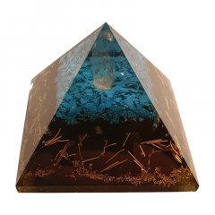 Orgonitová pyramida TURMALÍN a TYRKENIT (konkrétní kus) 7cm