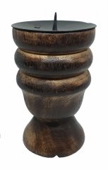Stojan na stolní svíčky dřevěný s trnem střední ORIENT 100/60mm